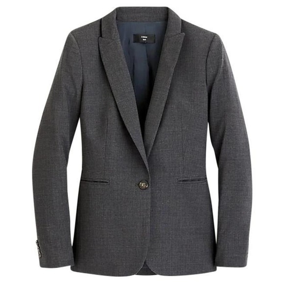 NWTGS J.Crew CHARCOAL Parke In Italian Stretch Wool SZ 12 RT $288